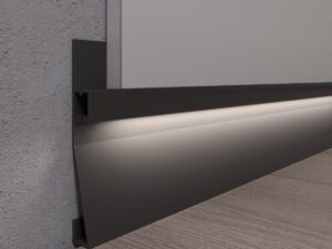 Плінтус прихованого монтажу з led підсвіткою, 63мм, WT-Profil